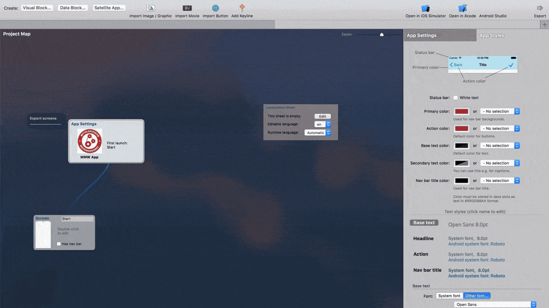 Building the Start Screen - ApiOmat Documentation