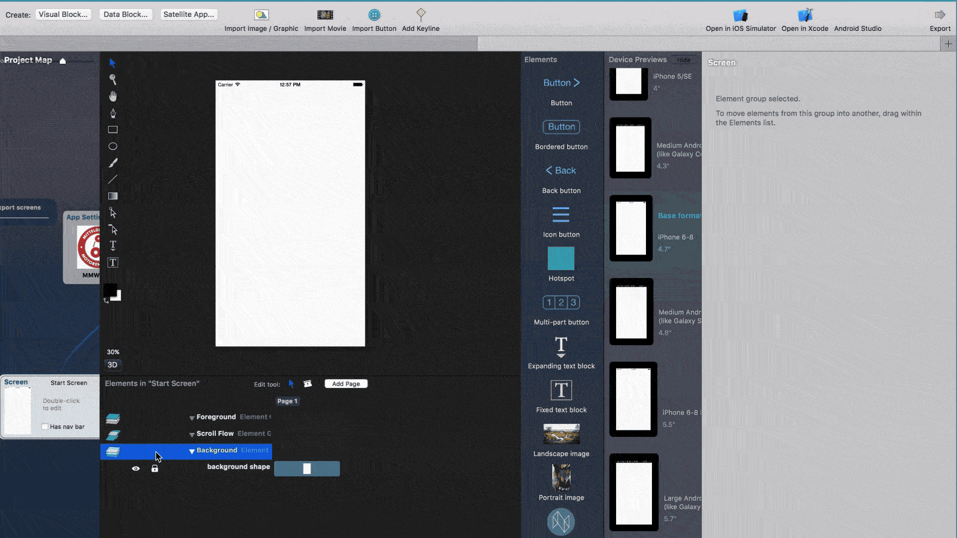 Building the Start Screen - ApiOmat Documentation